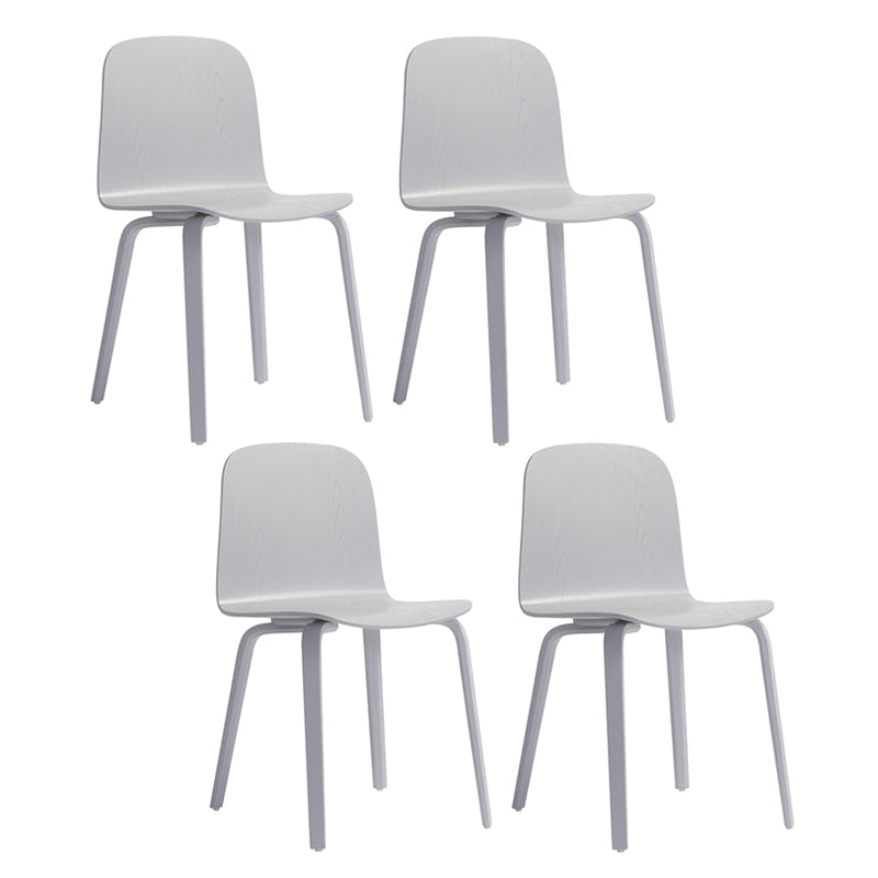 Modern Style Side Chair Solid Wood Dining Chair for Dining Room White 4 Piece Set Clearhalo 'Dining Chairs' 'Dining Tables & Seating' 'dining_chair' 'furn' 'furn_dining_chair' 'Furniture' 'furniture_dining_chair' 'Kitchen & Dining Furniture' 5019460