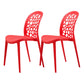 Scandinavian Plastic Side Chair Open Back Kitchen Dining Room Chair Red Set of 2 Clearhalo 'Dining Chairs' 'Dining Tables & Seating' 'dining_chair' 'Furniture' 'furniture_dining_chair' 'Kitchen & Dining Furniture' 5019513
