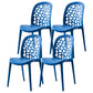 Scandinavian Plastic Side Chair Open Back Kitchen Dining Room Chair Blue Set of 4 Clearhalo 'Dining Chairs' 'Dining Tables & Seating' 'dining_chair' 'Furniture' 'furniture_dining_chair' 'Kitchen & Dining Furniture' 5019520