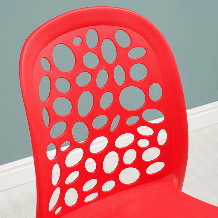 Scandinavian Plastic Side Chair Open Back Kitchen Dining Room Chair Clearhalo 'Dining Chairs' 'Dining Tables & Seating' 'dining_chair' 'Furniture' 'furniture_dining_chair' 'Kitchen & Dining Furniture' 5019522