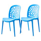 Scandinavian Plastic Side Chair Open Back Kitchen Dining Room Chair Dark Blue Set of 2 Clearhalo 'Dining Chairs' 'Dining Tables & Seating' 'dining_chair' 'Furniture' 'furniture_dining_chair' 'Kitchen & Dining Furniture' 5019524