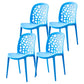 Scandinavian Plastic Side Chair Open Back Kitchen Dining Room Chair Dark Blue Set of 4 Clearhalo 'Dining Chairs' 'Dining Tables & Seating' 'dining_chair' 'Furniture' 'furniture_dining_chair' 'Kitchen & Dining Furniture' 5019526