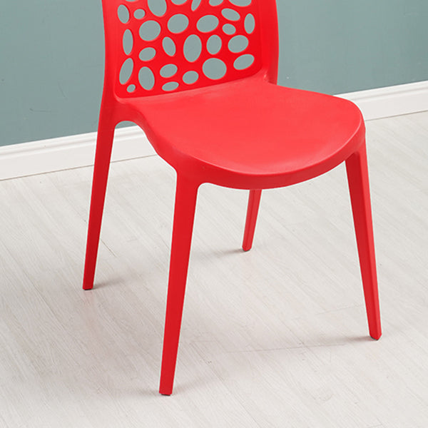 Scandinavian Plastic Side Chair Open Back Kitchen Dining Room Chair Clearhalo 'Dining Chairs' 'Dining Tables & Seating' 'dining_chair' 'Furniture' 'furniture_dining_chair' 'Kitchen & Dining Furniture' 5019527