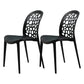 Scandinavian Plastic Side Chair Open Back Kitchen Dining Room Chair Black Set of 2 Clearhalo 'Dining Chairs' 'Dining Tables & Seating' 'dining_chair' 'Furniture' 'furniture_dining_chair' 'Kitchen & Dining Furniture' 5019530
