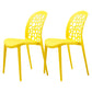 Scandinavian Plastic Side Chair Open Back Kitchen Dining Room Chair Yellow Set of 2 Clearhalo 'Dining Chairs' 'Dining Tables & Seating' 'dining_chair' 'Furniture' 'furniture_dining_chair' 'Kitchen & Dining Furniture' 5019543