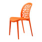 Scandinavian Plastic Side Chair Open Back Kitchen Dining Room Chair Orange 1 Piece Clearhalo 'Dining Chairs' 'Dining Tables & Seating' 'dining_chair' 'Furniture' 'furniture_dining_chair' 'Kitchen & Dining Furniture' 5019545