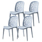 Scandinavian Plastic Side Chair Open Back Kitchen Dining Room Chair Grey Set of 4 Clearhalo 'Dining Chairs' 'Dining Tables & Seating' 'dining_chair' 'Furniture' 'furniture_dining_chair' 'Kitchen & Dining Furniture' 5019550