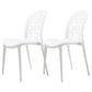 Scandinavian Plastic Side Chair Open Back Kitchen Dining Room Chair White Set of 2 Clearhalo 'Dining Chairs' 'Dining Tables & Seating' 'dining_chair' 'Furniture' 'furniture_dining_chair' 'Kitchen & Dining Furniture' 5019552