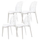 Scandinavian Plastic Side Chair Open Back Kitchen Dining Room Chair White Set of 4 Clearhalo 'Dining Chairs' 'Dining Tables & Seating' 'dining_chair' 'Furniture' 'furniture_dining_chair' 'Kitchen & Dining Furniture' 5019553