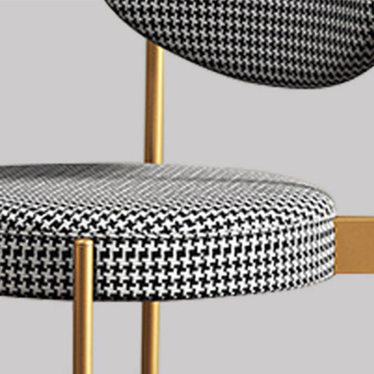 Glam Style Upholstered Dining Chair Open Back Dining Side Chair for Home Clearhalo 'Dining Chairs' 'Dining Tables & Seating' 'dining_chair' 'furn' 'furn_dining_chair' 'Furniture' 'furniture_dining_chair' 'Kitchen & Dining Furniture' 5019573