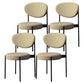 Glam Style Upholstered Dining Chair Open Back Dining Side Chair for Home Black-Yellow 4 Piece Set Clearhalo 'Dining Chairs' 'Dining Tables & Seating' 'dining_chair' 'furn' 'furn_dining_chair' 'Furniture' 'furniture_dining_chair' 'Kitchen & Dining Furniture' 5019576