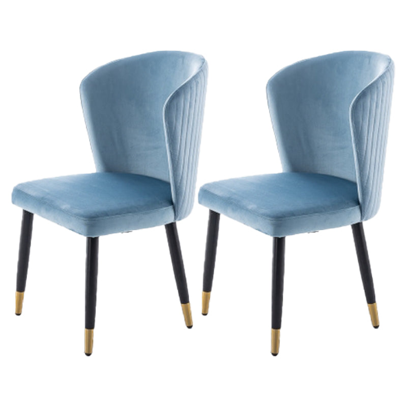 Armless Dining Chairs Nordic Kitchen Side Chairs for Dining Room Sky Blue 2 Piece Set Clearhalo 'Dining Chairs' 'Dining Tables & Seating' 'dining_chair' 'furn' 'furn_dining_chair' 'Furniture' 'furniture_dining_chair' 'Kitchen & Dining Furniture' 5019583