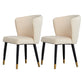 Armless Dining Chairs Nordic Kitchen Side Chairs for Dining Room White 2 Piece Set Clearhalo 'Dining Chairs' 'Dining Tables & Seating' 'dining_chair' 'furn' 'furn_dining_chair' 'Furniture' 'furniture_dining_chair' 'Kitchen & Dining Furniture' 5019606