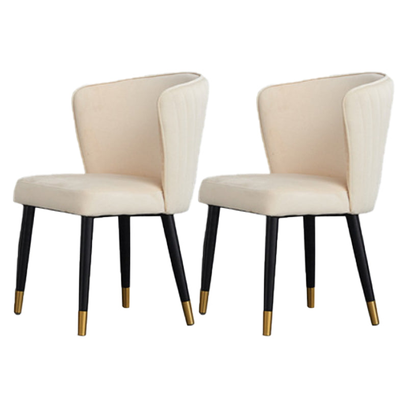 Armless Dining Chairs Nordic Kitchen Side Chairs for Dining Room White 2 Piece Set Clearhalo 'Dining Chairs' 'Dining Tables & Seating' 'dining_chair' 'furn' 'furn_dining_chair' 'Furniture' 'furniture_dining_chair' 'Kitchen & Dining Furniture' 5019606