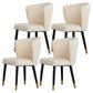 Armless Dining Chairs Nordic Kitchen Side Chairs for Dining Room White 4 Piece Set Clearhalo 'Dining Chairs' 'Dining Tables & Seating' 'dining_chair' 'furn' 'furn_dining_chair' 'Furniture' 'furniture_dining_chair' 'Kitchen & Dining Furniture' 5019607