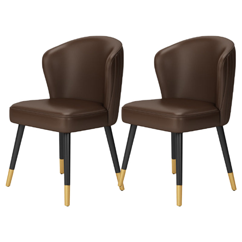 Armless Dining Chairs Nordic Kitchen Side Chairs for Dining Room Coffee 2 Piece Set Clearhalo 'Dining Chairs' 'Dining Tables & Seating' 'dining_chair' 'furn' 'furn_dining_chair' 'Furniture' 'furniture_dining_chair' 'Kitchen & Dining Furniture' 5019608
