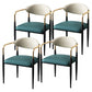 Glam Style Arm Chair Faux Leather Open Back Dining Chair for Home Green 4 Piece Set Clearhalo 'Dining Chairs' 'Dining Tables & Seating' 'dining_chair' 'furn' 'furn_dining_chair' 'Furniture' 'furniture_dining_chair' 'Kitchen & Dining Furniture' 5019629