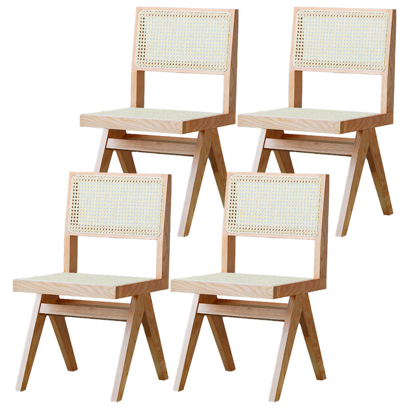 Armless Dining Chairs Modern Style Solid Wood Side Chairs for Dining Room Wood Non-Upholstered Chair(s) 4 Piece Set Clearhalo 'Dining Chairs' 'Dining Tables & Seating' 'dining_chair' 'furn' 'furn_dining_chair' 'Furniture' 'furniture_dining_chair' 'Kitchen & Dining Furniture' 5019643