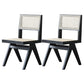 Armless Dining Chairs Modern Style Solid Wood Side Chairs for Dining Room Black Non-Upholstered Chair(s) 2 Piece Set Clearhalo 'Dining Chairs' 'Dining Tables & Seating' 'dining_chair' 'furn' 'furn_dining_chair' 'Furniture' 'furniture_dining_chair' 'Kitchen & Dining Furniture' 5019653
