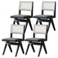 Armless Dining Chairs Modern Style Solid Wood Side Chairs for Dining Room Black Upholstered Chair(s) 4 Piece Set Clearhalo 'Dining Chairs' 'Dining Tables & Seating' 'dining_chair' 'furn' 'furn_dining_chair' 'Furniture' 'furniture_dining_chair' 'Kitchen & Dining Furniture' 5019660