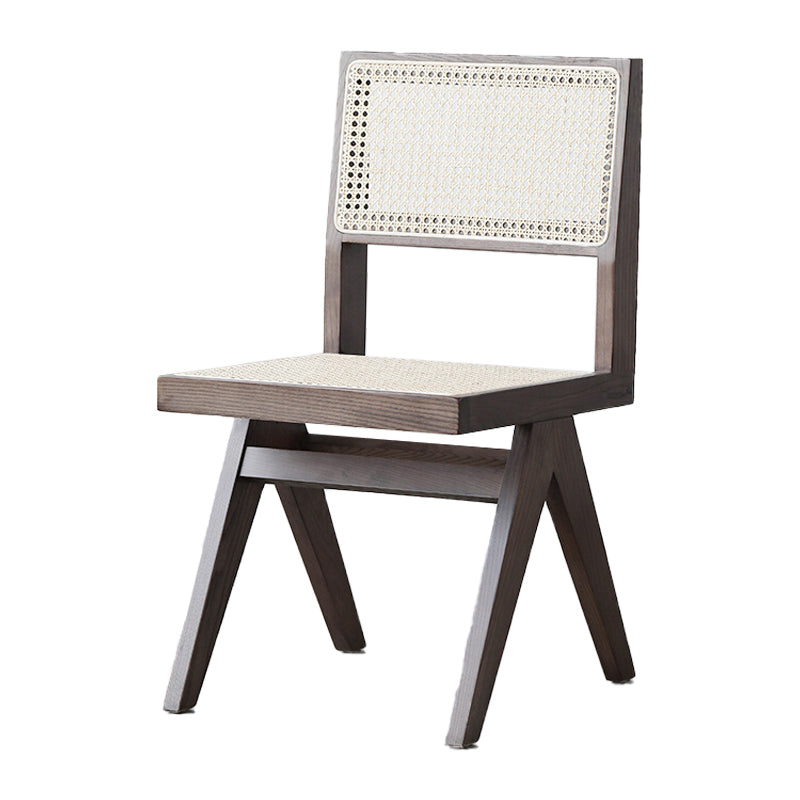 Armless Dining Chairs Modern Style Solid Wood Side Chairs for Dining Room Walnut Non-Upholstered Chair(s) 1 Piece Clearhalo 'Dining Chairs' 'Dining Tables & Seating' 'dining_chair' 'furn' 'furn_dining_chair' 'Furniture' 'furniture_dining_chair' 'Kitchen & Dining Furniture' 5019662