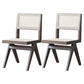 Armless Dining Chairs Modern Style Solid Wood Side Chairs for Dining Room Walnut Non-Upholstered Chair(s) 2 Piece Set Clearhalo 'Dining Chairs' 'Dining Tables & Seating' 'dining_chair' 'furn' 'furn_dining_chair' 'Furniture' 'furniture_dining_chair' 'Kitchen & Dining Furniture' 5019663