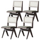 Armless Dining Chairs Modern Style Solid Wood Side Chairs for Dining Room Walnut Upholstered Chair(s) 4 Piece Set Clearhalo 'Dining Chairs' 'Dining Tables & Seating' 'dining_chair' 'furn' 'furn_dining_chair' 'Furniture' 'furniture_dining_chair' 'Kitchen & Dining Furniture' 5019667