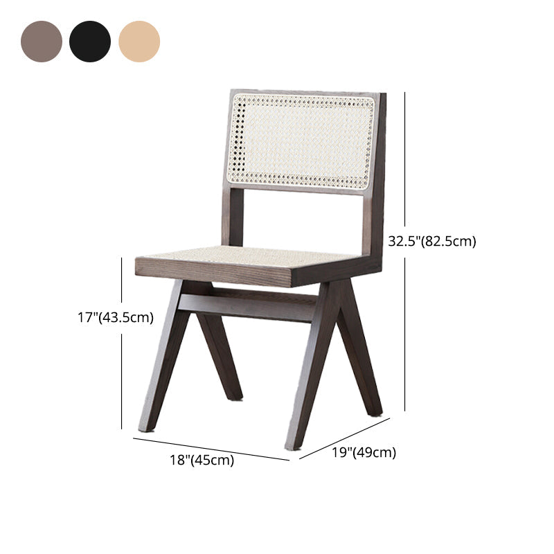 Armless Dining Chairs Modern Style Solid Wood Side Chairs for Dining Room Clearhalo 'Dining Chairs' 'Dining Tables & Seating' 'dining_chair' 'furn' 'furn_dining_chair' 'Furniture' 'furniture_dining_chair' 'Kitchen & Dining Furniture' 5019669