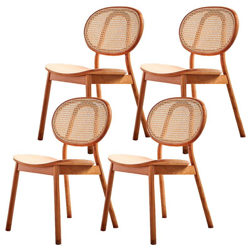 Modern Side Dining Room Chairs Solid Wood Kitchen Chairs for Kitchen Cherry Wood 4 Piece Set Clearhalo 'Dining Chairs' 'Dining Tables & Seating' 'dining_chair' 'furn' 'furn_dining_chair' 'Furniture' 'furniture_dining_chair' 'Kitchen & Dining Furniture' 5019672