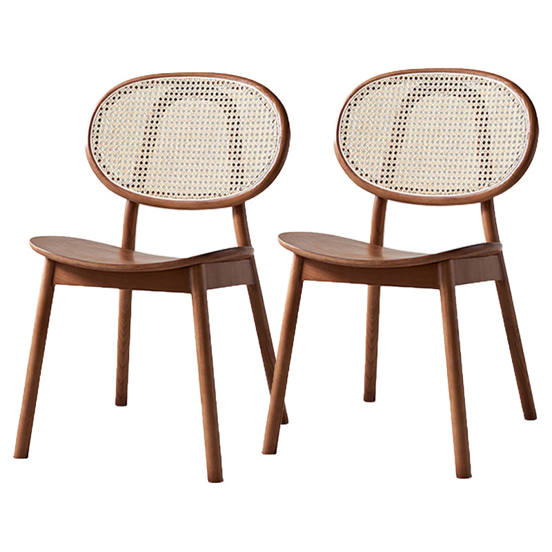 Modern Side Dining Room Chairs Solid Wood Kitchen Chairs for Kitchen Walnut 2 Piece Set Clearhalo 'Dining Chairs' 'Dining Tables & Seating' 'dining_chair' 'furn' 'furn_dining_chair' 'Furniture' 'furniture_dining_chair' 'Kitchen & Dining Furniture' 5019677