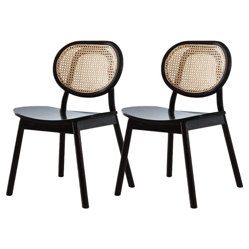 Modern Side Dining Room Chairs Solid Wood Kitchen Chairs for Kitchen Black 2 Piece Set Clearhalo 'Dining Chairs' 'Dining Tables & Seating' 'dining_chair' 'furn' 'furn_dining_chair' 'Furniture' 'furniture_dining_chair' 'Kitchen & Dining Furniture' 5019688