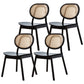 Modern Side Dining Room Chairs Solid Wood Kitchen Chairs for Kitchen Black 4 Piece Set Clearhalo 'Dining Chairs' 'Dining Tables & Seating' 'dining_chair' 'furn' 'furn_dining_chair' 'Furniture' 'furniture_dining_chair' 'Kitchen & Dining Furniture' 5019689