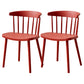 Plastic Scandinavian Side Chair Windsor Back Indoor-Outdoor Chair Burgundy 2 Piece Set Clearhalo 'Dining Chairs' 'Dining Tables & Seating' 'dining_chair' 'furn' 'furn_dining_chair' 'Furniture' 'furniture_dining_chair' 'Kitchen & Dining Furniture' 5019692