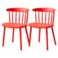 Plastic Scandinavian Side Chair Windsor Back Indoor-Outdoor Chair Red 2 Piece Set Clearhalo 'Dining Chairs' 'Dining Tables & Seating' 'dining_chair' 'furn' 'furn_dining_chair' 'Furniture' 'furniture_dining_chair' 'Kitchen & Dining Furniture' 5019698