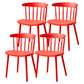 Plastic Scandinavian Side Chair Windsor Back Indoor-Outdoor Chair Red 4 Piece Set Clearhalo 'Dining Chairs' 'Dining Tables & Seating' 'dining_chair' 'furn' 'furn_dining_chair' 'Furniture' 'furniture_dining_chair' 'Kitchen & Dining Furniture' 5019700