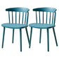Plastic Scandinavian Side Chair Windsor Back Indoor-Outdoor Chair Dark Blue 2 Piece Set Clearhalo 'Dining Chairs' 'Dining Tables & Seating' 'dining_chair' 'furn' 'furn_dining_chair' 'Furniture' 'furniture_dining_chair' 'Kitchen & Dining Furniture' 5019703