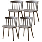 Plastic Scandinavian Side Chair Windsor Back Indoor-Outdoor Chair Grey 4 Piece Set Clearhalo 'Dining Chairs' 'Dining Tables & Seating' 'dining_chair' 'furn' 'furn_dining_chair' 'Furniture' 'furniture_dining_chair' 'Kitchen & Dining Furniture' 5019712