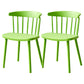 Plastic Scandinavian Side Chair Windsor Back Indoor-Outdoor Chair Fruit Green 2 Piece Set Clearhalo 'Dining Chairs' 'Dining Tables & Seating' 'dining_chair' 'furn' 'furn_dining_chair' 'Furniture' 'furniture_dining_chair' 'Kitchen & Dining Furniture' 5019716
