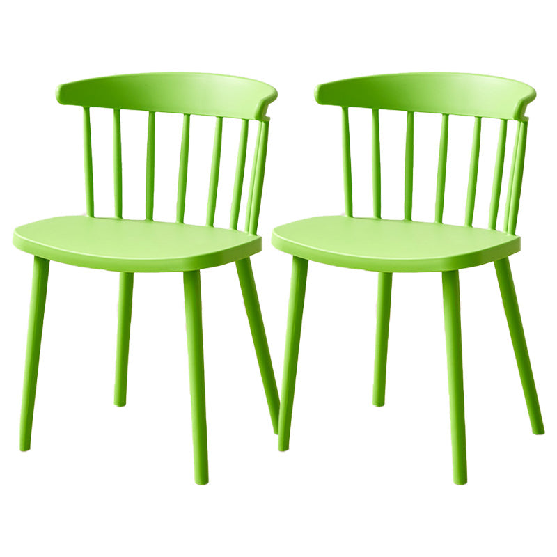 Plastic Scandinavian Side Chair Windsor Back Indoor-Outdoor Chair Fruit Green 2 Piece Set Clearhalo 'Dining Chairs' 'Dining Tables & Seating' 'dining_chair' 'furn' 'furn_dining_chair' 'Furniture' 'furniture_dining_chair' 'Kitchen & Dining Furniture' 5019716