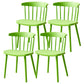 Plastic Scandinavian Side Chair Windsor Back Indoor-Outdoor Chair Fruit Green 4 Piece Set Clearhalo 'Dining Chairs' 'Dining Tables & Seating' 'dining_chair' 'furn' 'furn_dining_chair' 'Furniture' 'furniture_dining_chair' 'Kitchen & Dining Furniture' 5019717