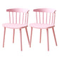 Plastic Scandinavian Side Chair Windsor Back Indoor-Outdoor Chair Pink 2 Piece Set Clearhalo 'Dining Chairs' 'Dining Tables & Seating' 'dining_chair' 'furn' 'furn_dining_chair' 'Furniture' 'furniture_dining_chair' 'Kitchen & Dining Furniture' 5019720