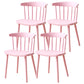Plastic Scandinavian Side Chair Windsor Back Indoor-Outdoor Chair Pink 4 Piece Set Clearhalo 'Dining Chairs' 'Dining Tables & Seating' 'dining_chair' 'furn' 'furn_dining_chair' 'Furniture' 'furniture_dining_chair' 'Kitchen & Dining Furniture' 5019721