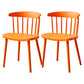 Plastic Scandinavian Side Chair Windsor Back Indoor-Outdoor Chair Orange 2 Piece Set Clearhalo 'Dining Chairs' 'Dining Tables & Seating' 'dining_chair' 'furn' 'furn_dining_chair' 'Furniture' 'furniture_dining_chair' 'Kitchen & Dining Furniture' 5019729