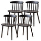 Plastic Scandinavian Side Chair Windsor Back Indoor-Outdoor Chair Black 4 Piece Set Clearhalo 'Dining Chairs' 'Dining Tables & Seating' 'dining_chair' 'furn' 'furn_dining_chair' 'Furniture' 'furniture_dining_chair' 'Kitchen & Dining Furniture' 5019736