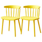 Plastic Scandinavian Side Chair Windsor Back Indoor-Outdoor Chair Yellow 2 Piece Set Clearhalo 'Dining Chairs' 'Dining Tables & Seating' 'dining_chair' 'furn' 'furn_dining_chair' 'Furniture' 'furniture_dining_chair' 'Kitchen & Dining Furniture' 5019738