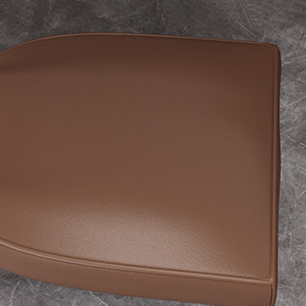 Glam Style Faux Leather Dining Chair Open Back Dining Side Chair for Home Clearhalo 'Dining Chairs' 'Dining Tables & Seating' 'dining_chair' 'furn' 'furn_dining_chair' 'Furniture' 'furniture_dining_chair' 'Kitchen & Dining Furniture' 5019756