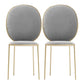 Glam Style Dining Chair Upholstered King Louis Back Dining Chair for Home Grey 2 Piece Set Clearhalo 'Dining Chairs' 'Dining Tables & Seating' 'dining_chair' 'furn' 'furn_dining_chair' 'Furniture' 'furniture_dining_chair' 'Kitchen & Dining Furniture' 5019775