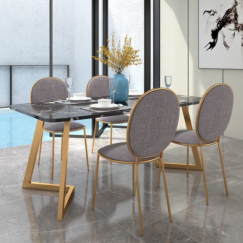 Glam Style Dining Chair Upholstered King Louis Back Dining Chair for Home Clearhalo 'Dining Chairs' 'Dining Tables & Seating' 'dining_chair' 'furn' 'furn_dining_chair' 'Furniture' 'furniture_dining_chair' 'Kitchen & Dining Furniture' 5019780