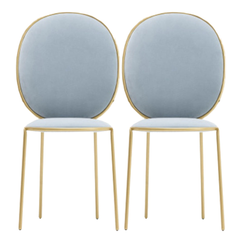 Glam Style Dining Chair Upholstered King Louis Back Dining Chair for Home Sky Blue 2 Piece Set Clearhalo 'Dining Chairs' 'Dining Tables & Seating' 'dining_chair' 'furn' 'furn_dining_chair' 'Furniture' 'furniture_dining_chair' 'Kitchen & Dining Furniture' 5019781