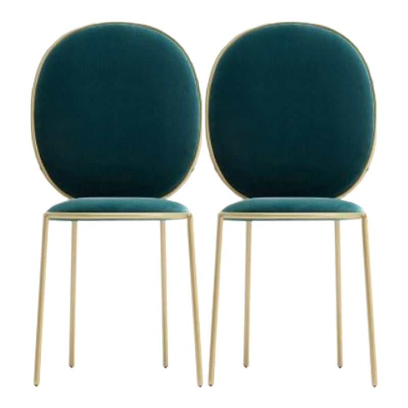 Glam Style Dining Chair Upholstered King Louis Back Dining Chair for Home Blackish Green 2 Piece Set Clearhalo 'Dining Chairs' 'Dining Tables & Seating' 'dining_chair' 'furn' 'furn_dining_chair' 'Furniture' 'furniture_dining_chair' 'Kitchen & Dining Furniture' 5019786